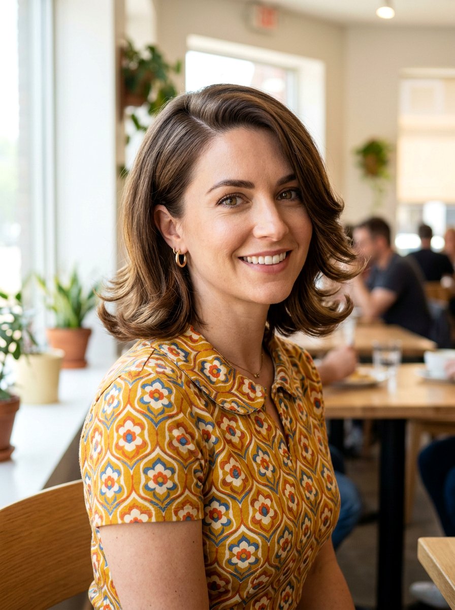 Flipped Out Layered Bob - 20 flattering haircut for rectangle face women - 20 flattering haircut for rectangle face women