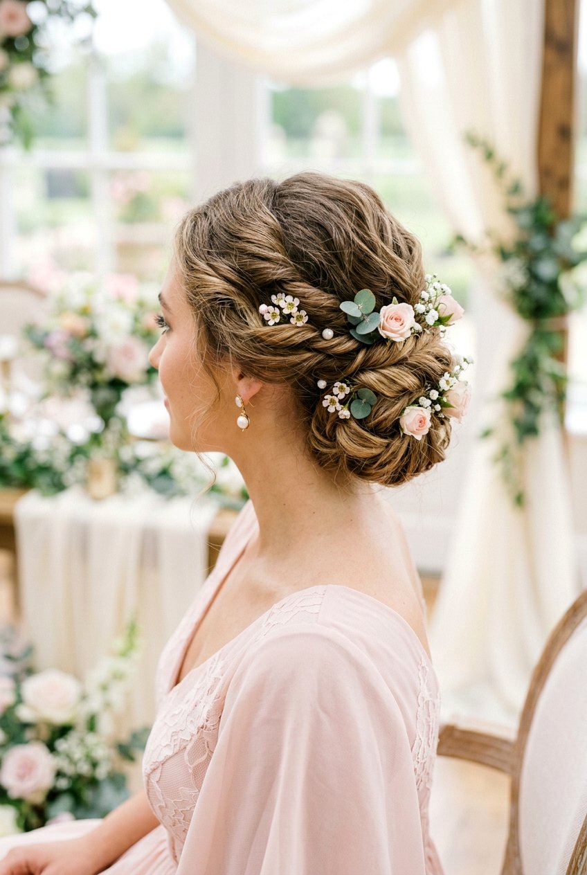 Floral Accent Updo - 20 elegant mother of the bride updo - 20 elegant mother of the bride updo
