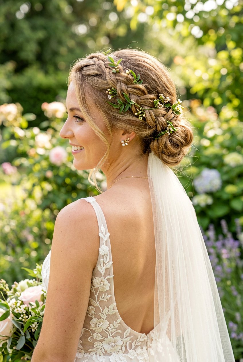 Floral Vine Braid Bridal Hairstyle - 20 bridal hairstyle for veil and flowers - 20 bridal hairstyle for veil and flowers