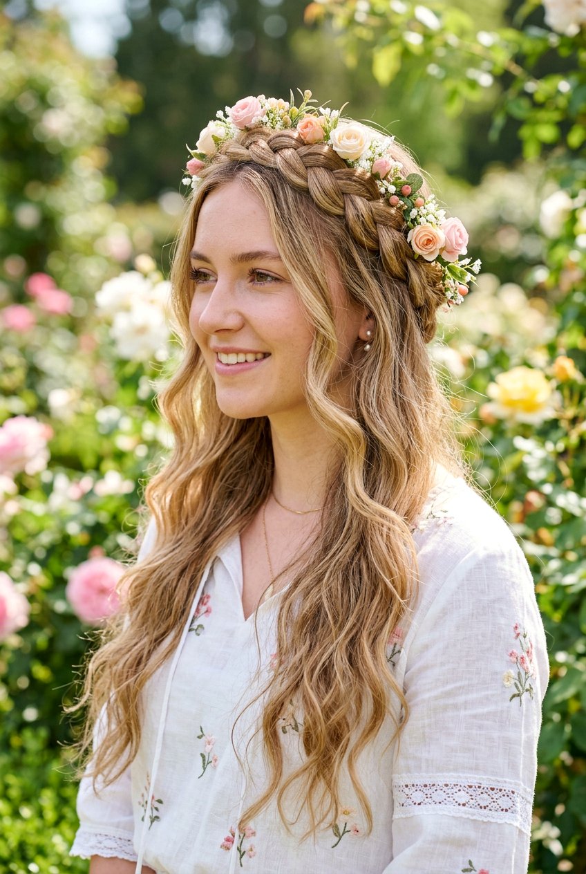 Flower Crown Braid For Easter - 20 easter braid hairstyles - 20 easter braid hairstyles