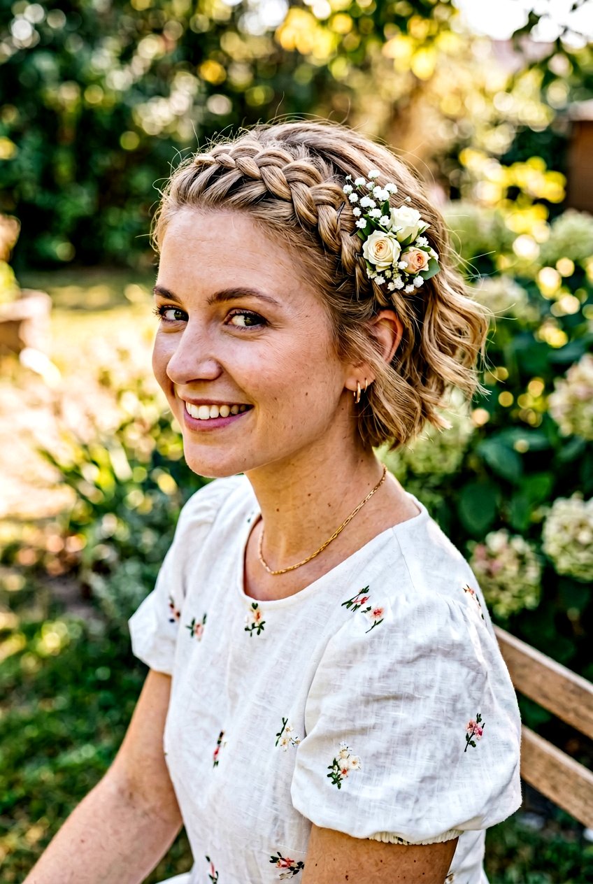 Flower Crown Braid For Short Hair - 20 flower crown braid hairstyle - 20 flower crown braid hairstyle