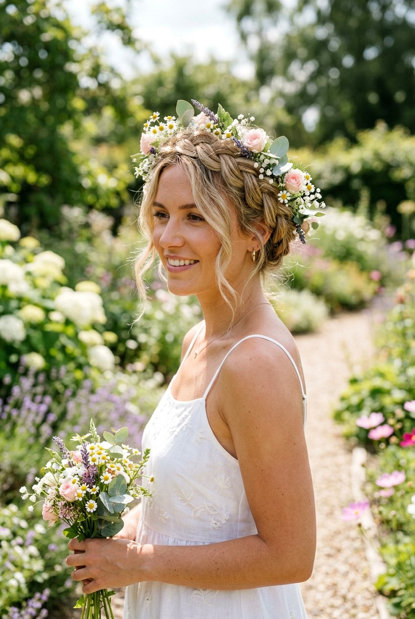 Flower Crown Braid For Summer - 20 flower crown braid hairstyle - 20 flower crown braid hairstyle