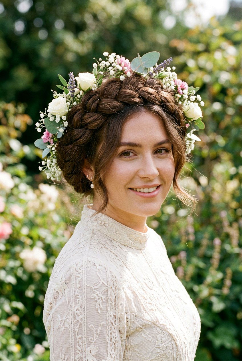 20 Stunning Flower Crown Braid Hairstyle Ideas To Try Now