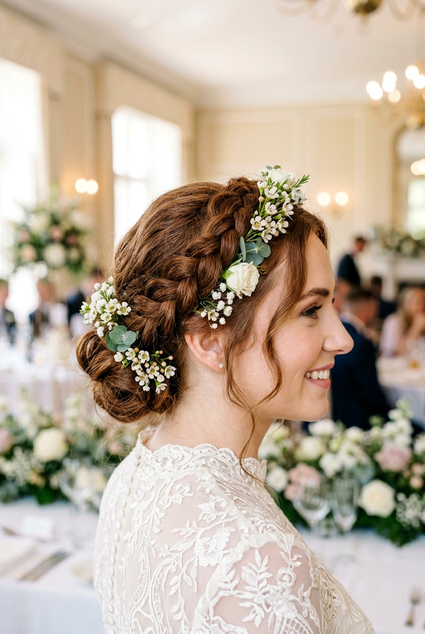 Flower Crown Braid Updo - 20 flower crown braid hairstyle - 20 flower crown braid hairstyle