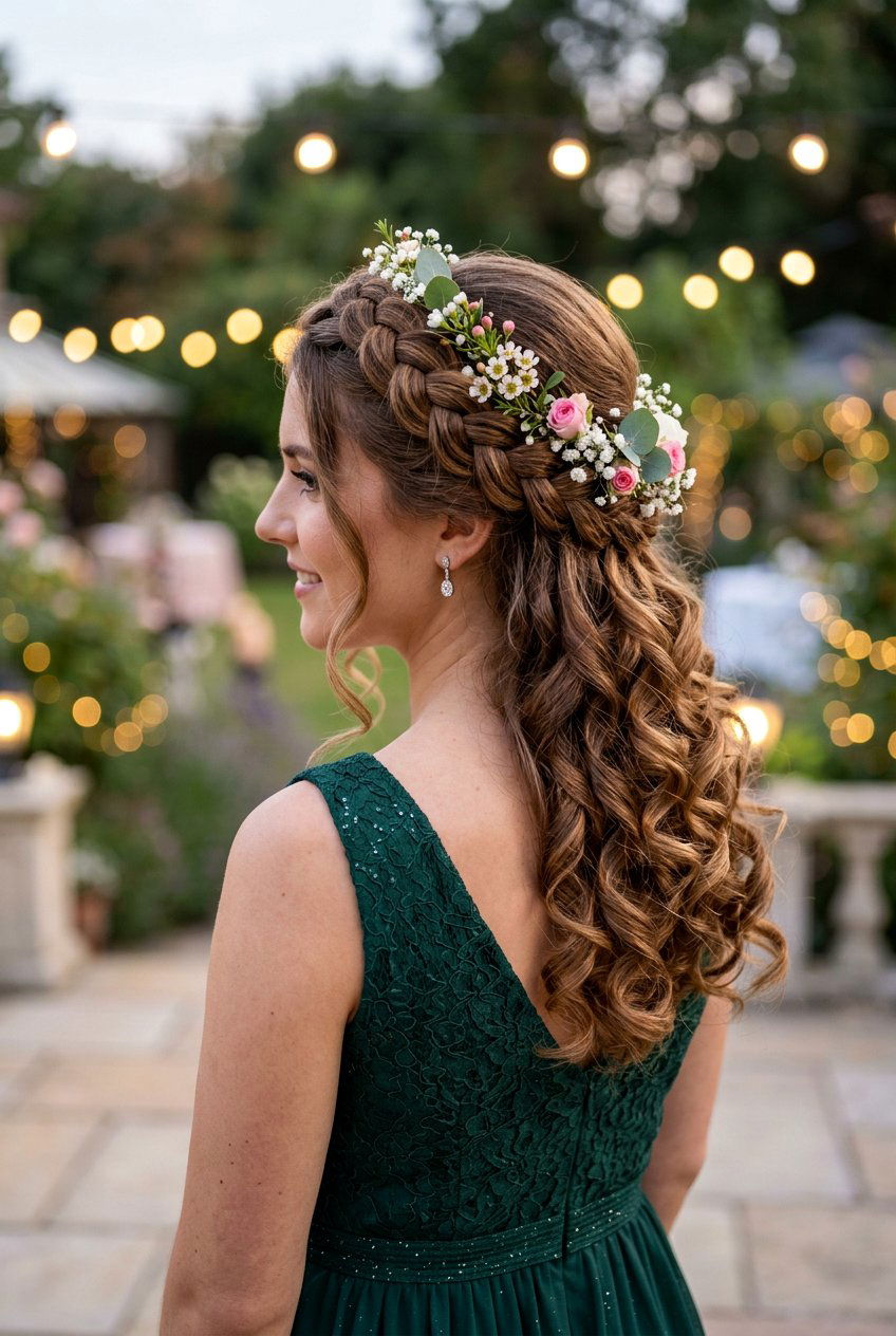 Flower Crown Braid With Curls - 20 flower crown braid hairstyle - 20 flower crown braid hairstyle
