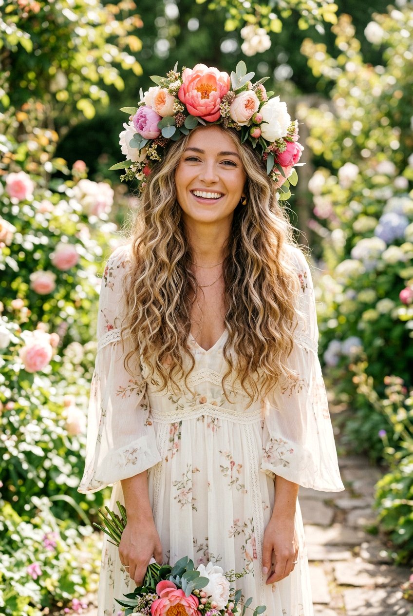 20 Simple Bridal Curls for an Outdoor Wedding: Romantic Ideas