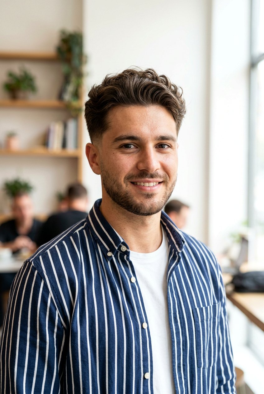 Fluffy Hair With Taper Fade - 20 fluffy haircuts for men - 20 fluffy haircuts for men