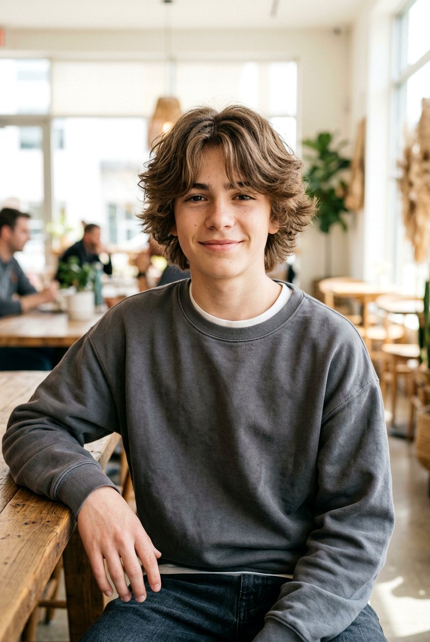 Fluffy Haircut With Curtain Fringe - 20 fluffy haircut for teenage boys - 20 fluffy haircut for teenage boys