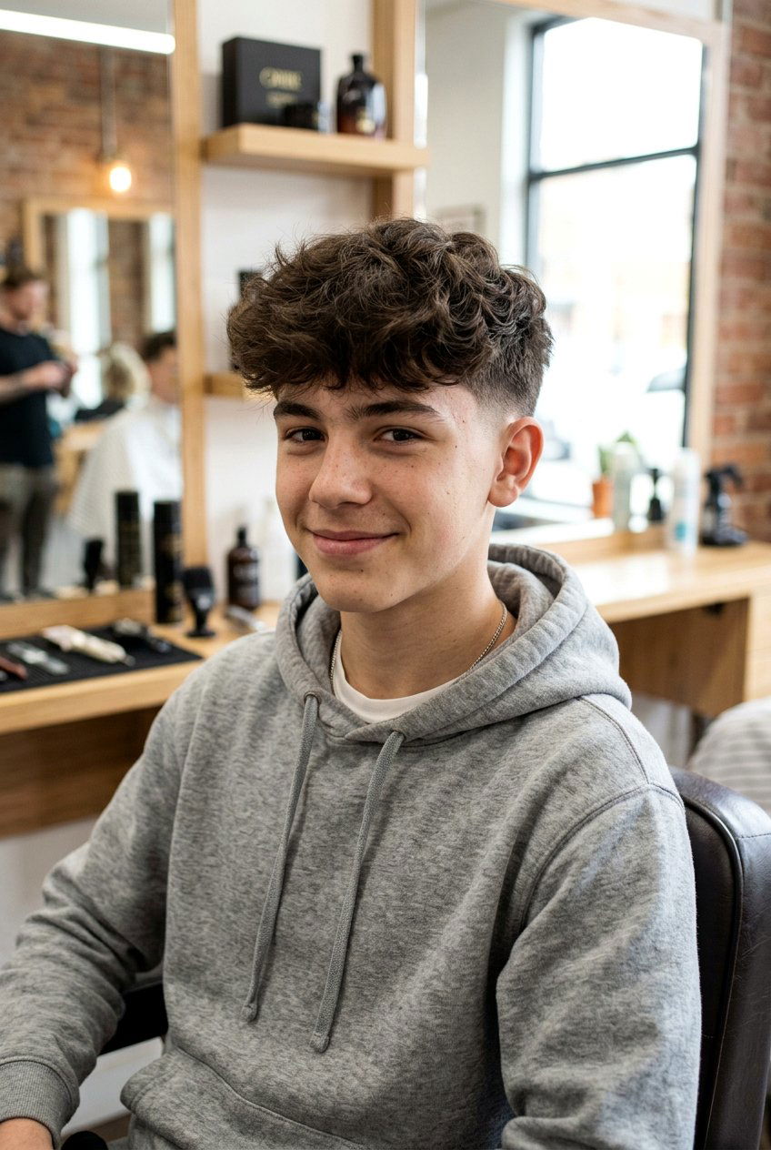 Fluffy Haircut With Taper Fade - 20 fluffy haircut for teenage boys - 20 fluffy haircut for teenage boys