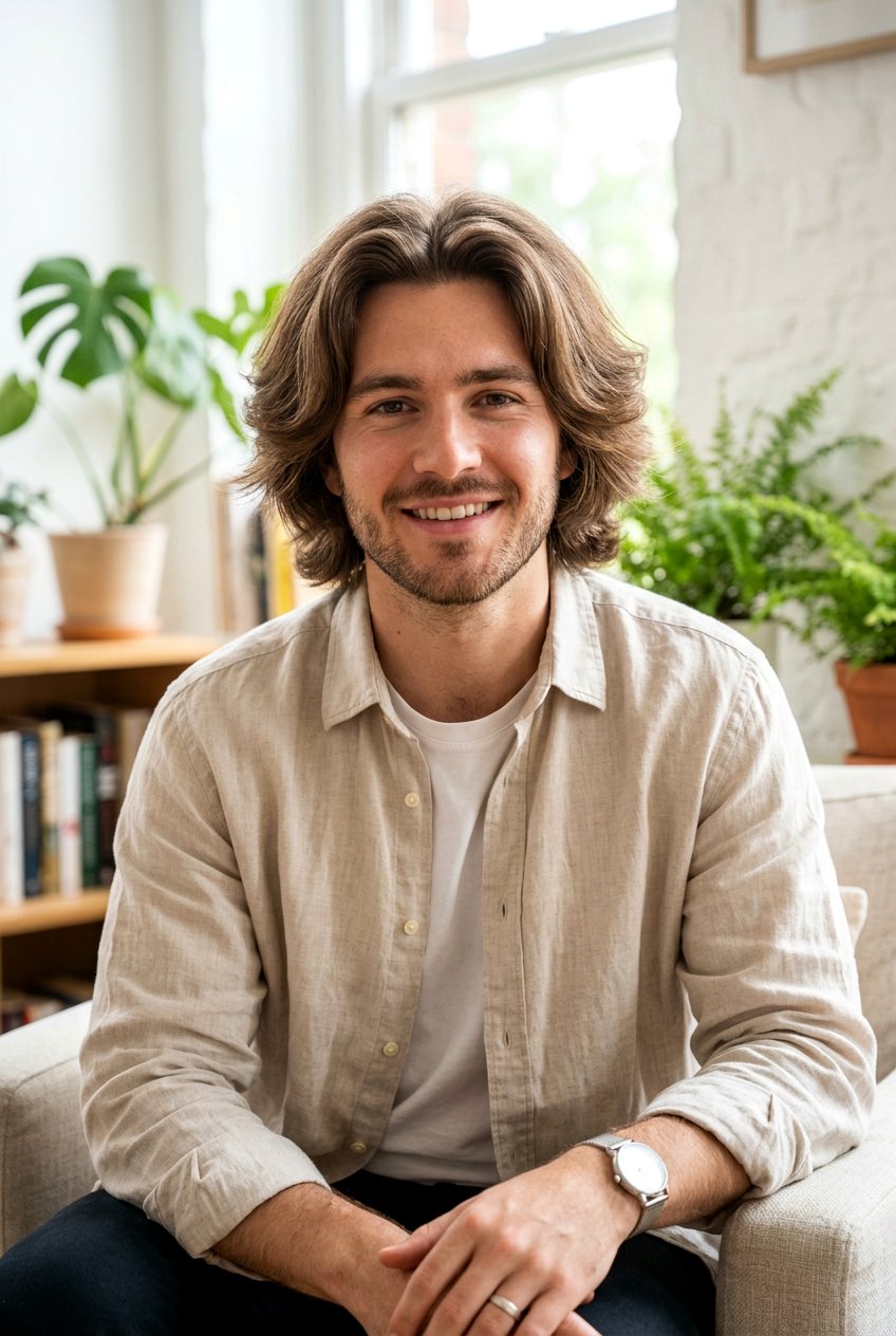 Fluffy Middle Part Hair Men - 20 fluffy haircuts for men - 20 fluffy haircuts for men