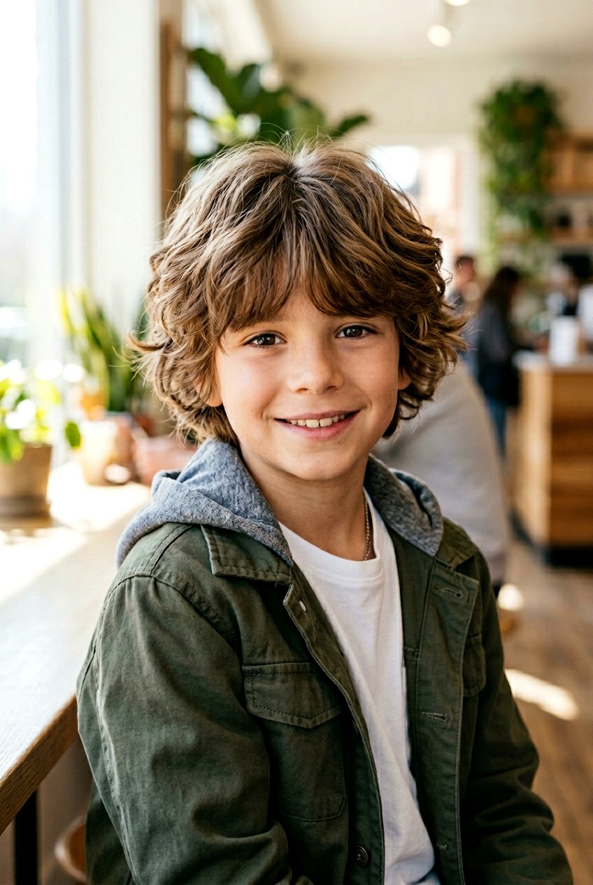 Fluffy Middle Part with Fringe - 20 boys fluffy middle part haircut - 20 boys fluffy middle part haircut