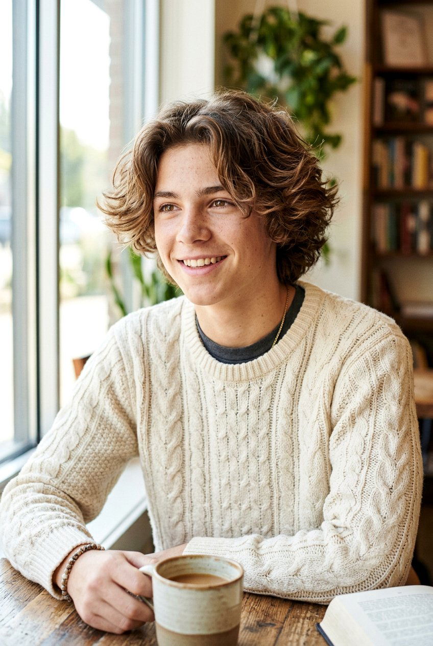 Fluffy Middle Part with Side Part - 20 boys fluffy middle part haircut - 20 boys fluffy middle part haircut