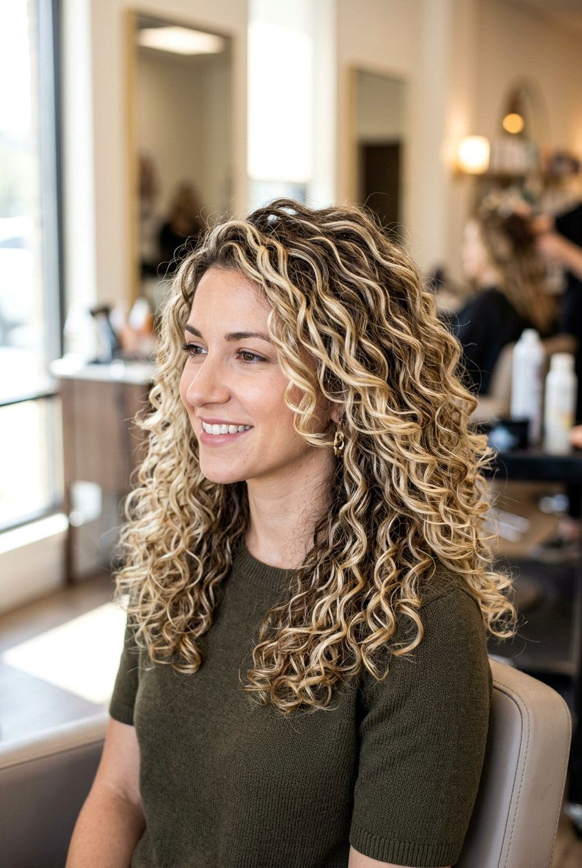 Foil Blonde Highlights on Curly Hair - 20 blonde highlights for curly hair - 20 blonde highlights for curly hair