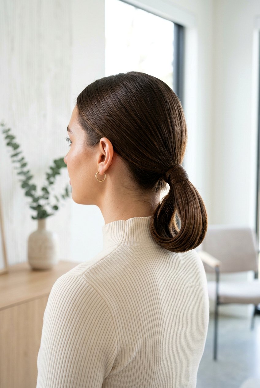 Folded Ponytail - 20 easy hairstyles for busy moms with long hair - 20 easy hairstyles for busy moms with long hair