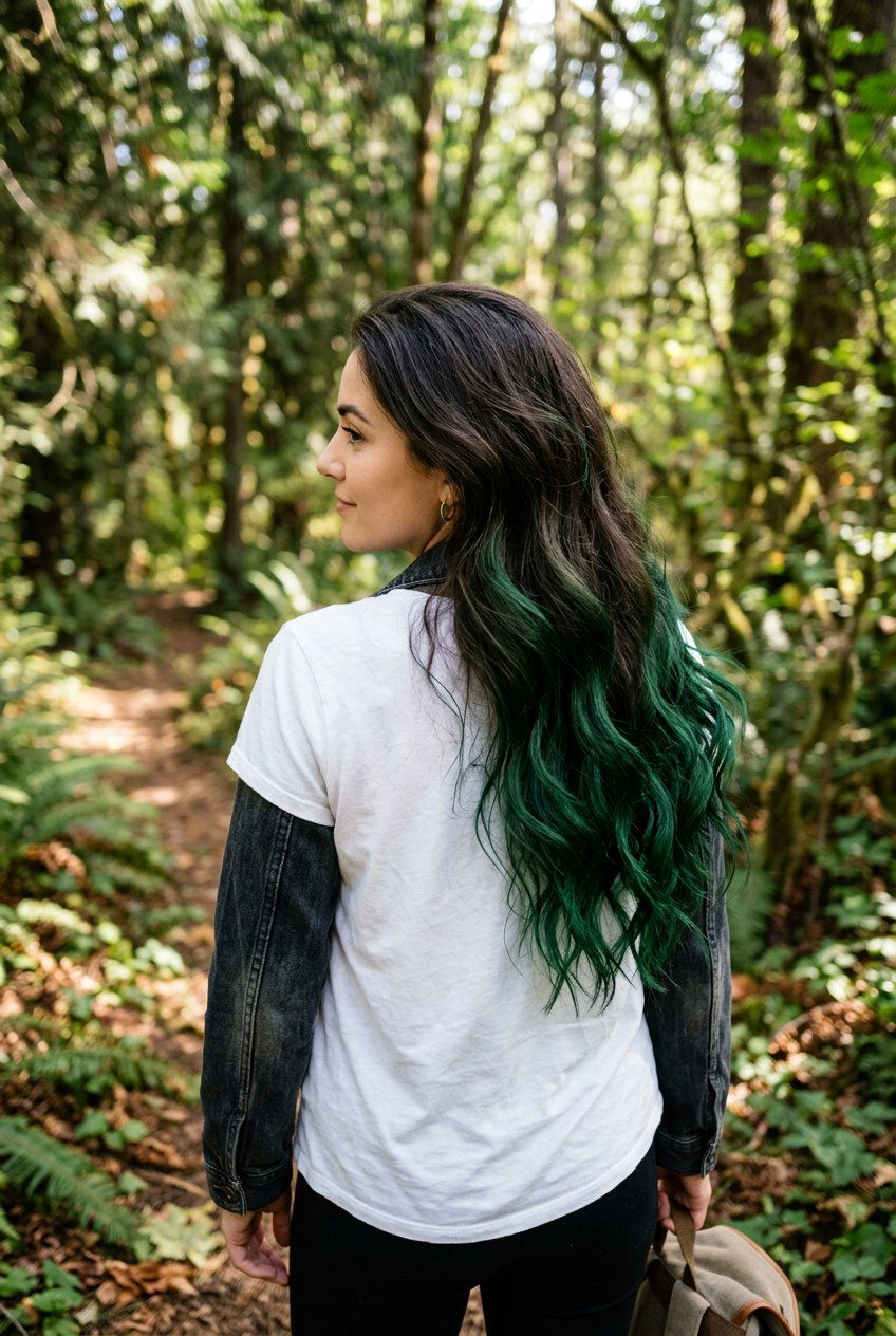 Forest Green Dip Dye - 20 forest green hair color - 20 forest green hair color