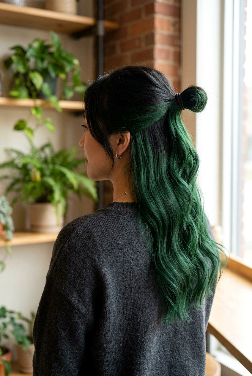 Forest Green Peekaboo Color - 20 forest green hair color - 20 forest green hair color
