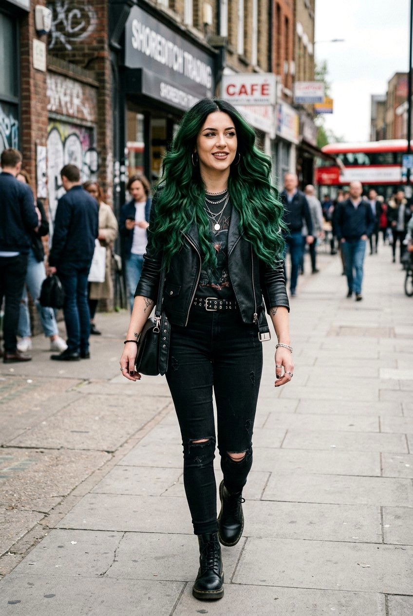 Forest Green and Black Hair - 20 forest green hair color - 20 forest green hair color
