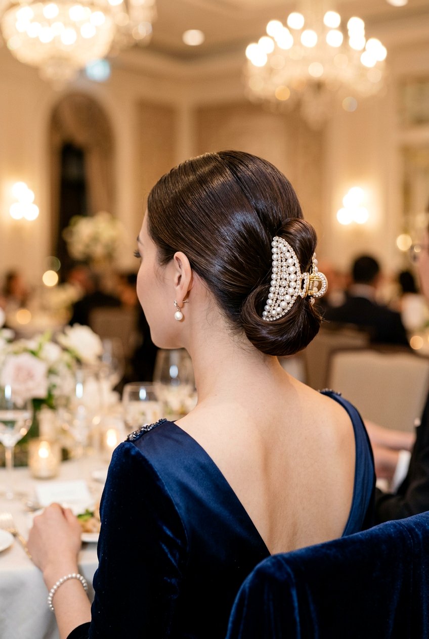 Formal Claw Clip Bun - 20 claw clip bun for thick hair - 20 claw clip bun for thick hair