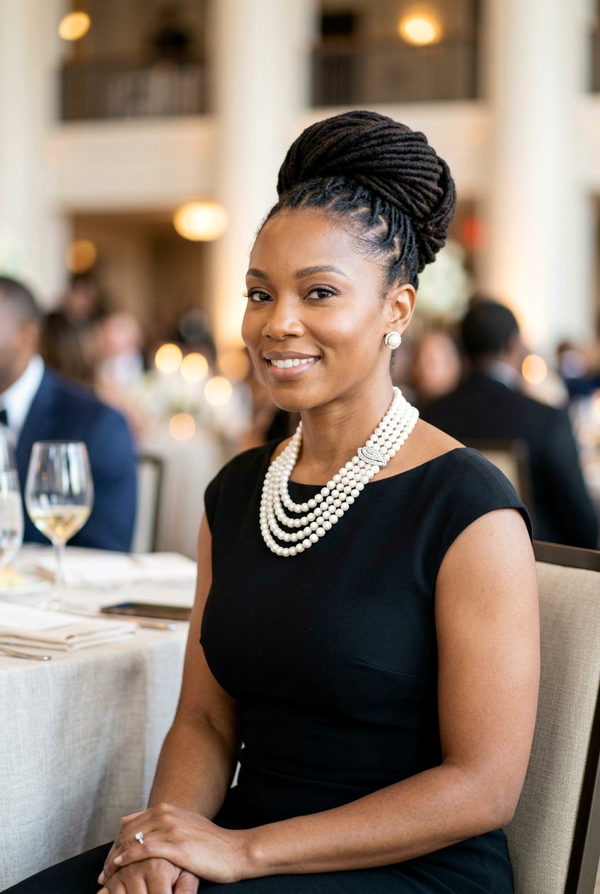 Formal loc bun - 20 loc bun hairstyles - 20 loc bun hairstyles