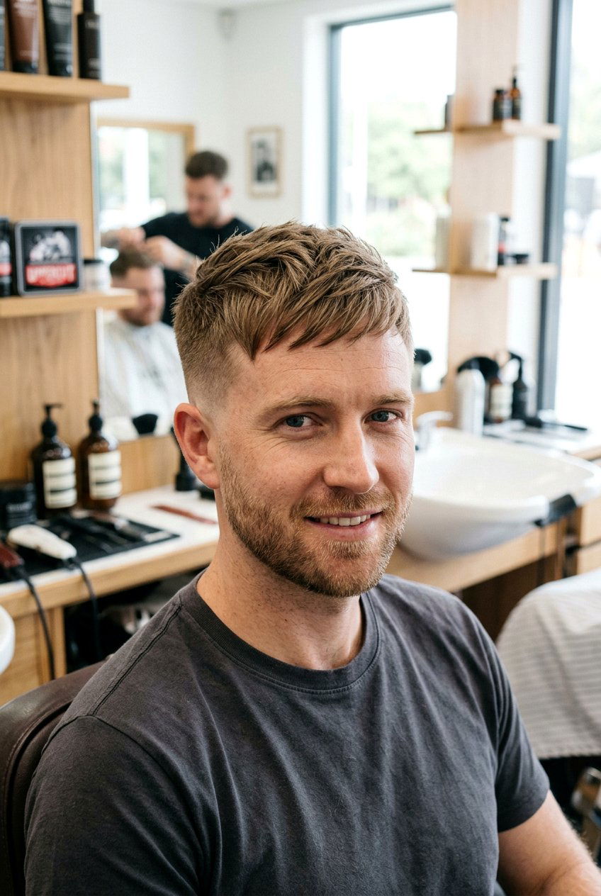 Forward Brushed Crop - 20 hairstyles for men with thin hair - 20 hairstyles for men with thin hair