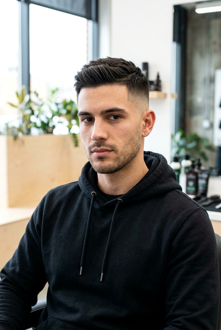 Forward Swept Crew Cut - 20 crew cut for thinning hair men - 20 crew cut for thinning hair men