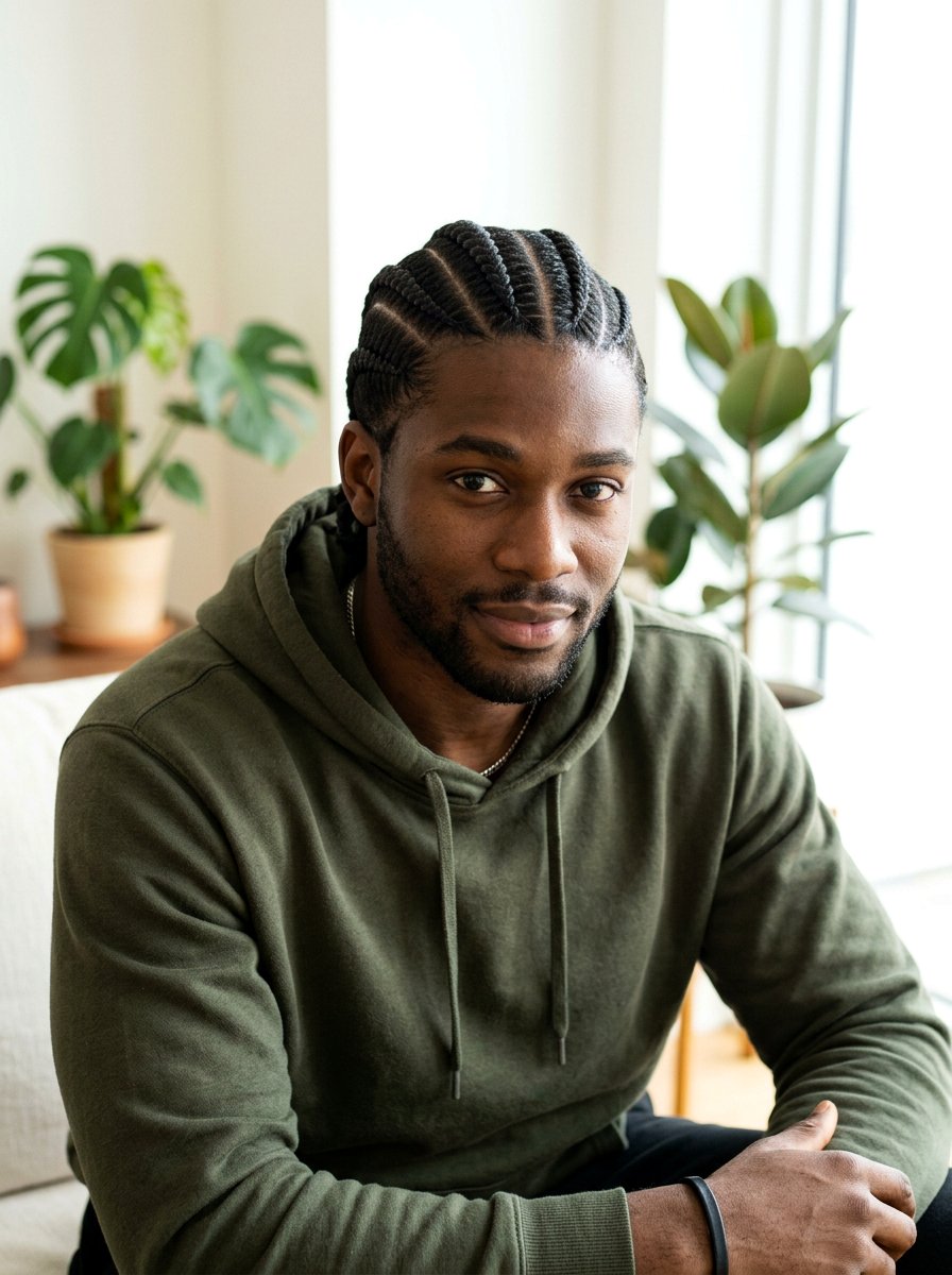 Four Stitch Cornrows For Men - 20 stitch braids for men - 20 stitch braids for men