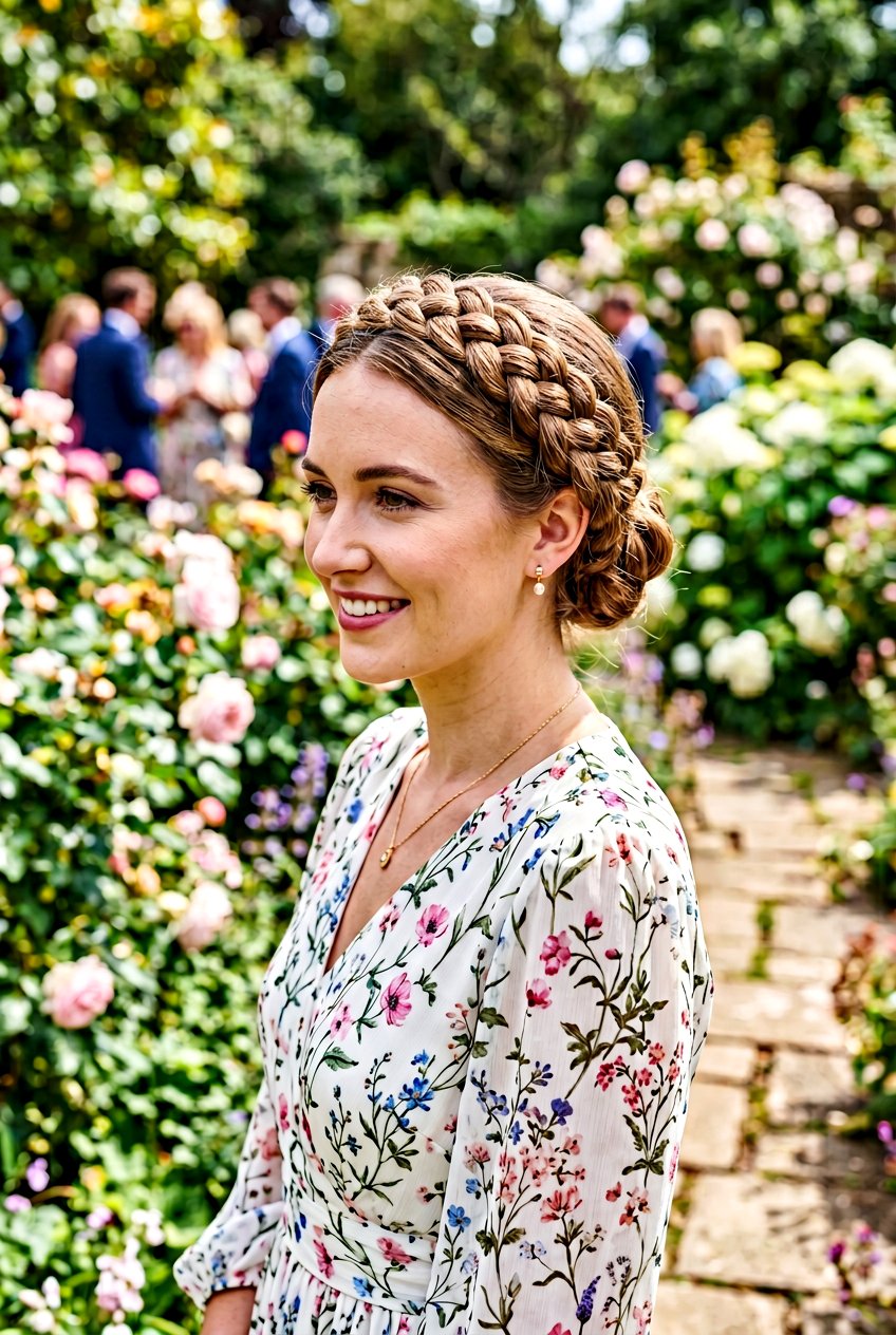 Four Strand Braid Crown - 20 cottagecore braid crown hairstyle - 20 cottagecore braid crown hairstyle
