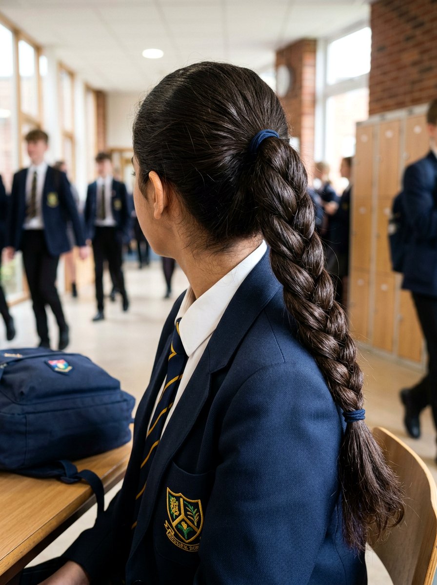 Four Strand Braid Ponytail - 20 school braid ponytail for long hair - 20 school braid ponytail for long hair