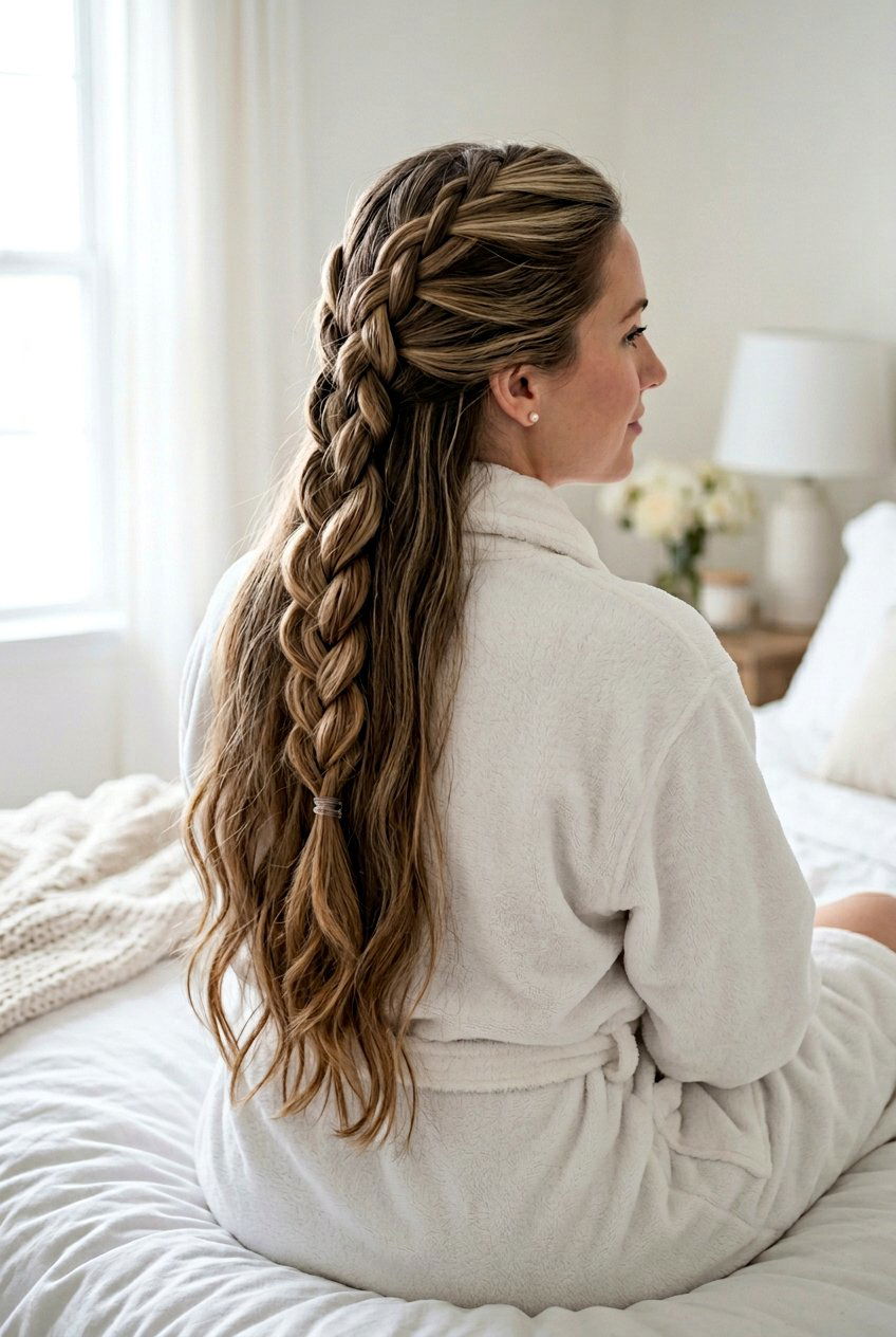 Four Strand Braid - 20 bedtime braid for long layers - 20 bedtime braid for long layers
