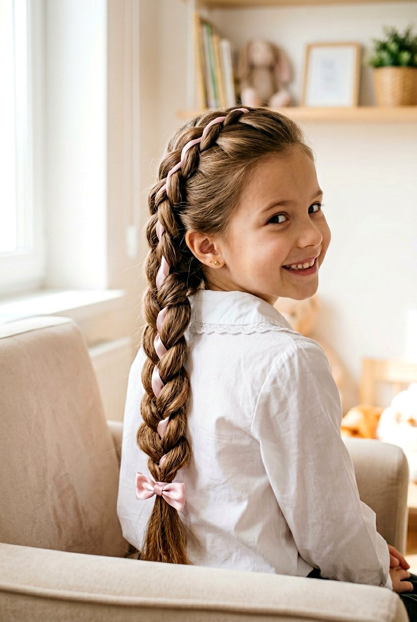 Four Strand Braids - 20 easy braid styles for little girls - 20 easy braid styles for little girls