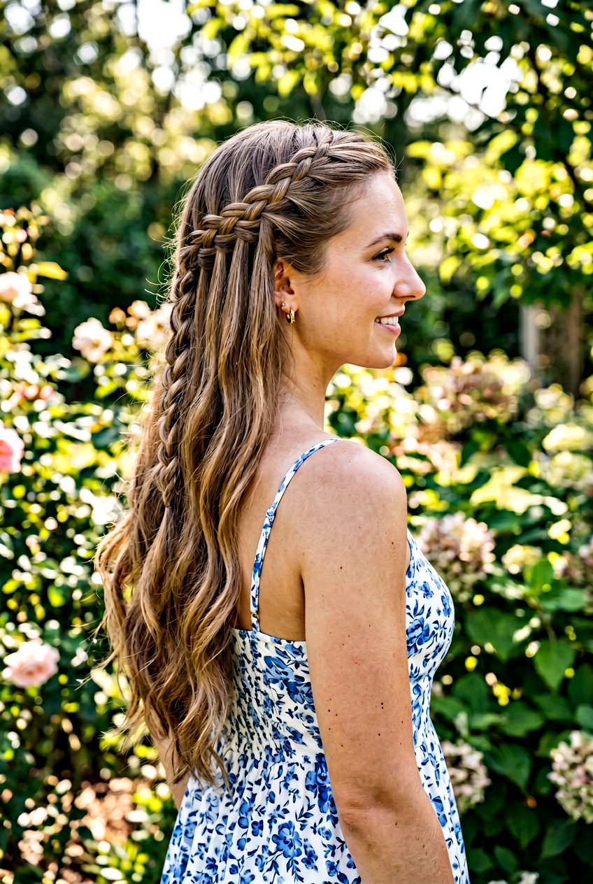 Four Strand Waterfall Braid - 20 school hairstyle with simple braid - 20 school hairstyle with simple braid