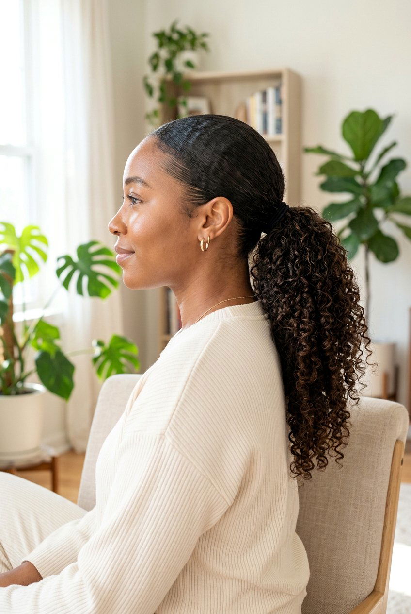 Fourth Day Curly Low Ponytail - 20 fourth day curly refresh styles - 20 fourth day curly refresh styles