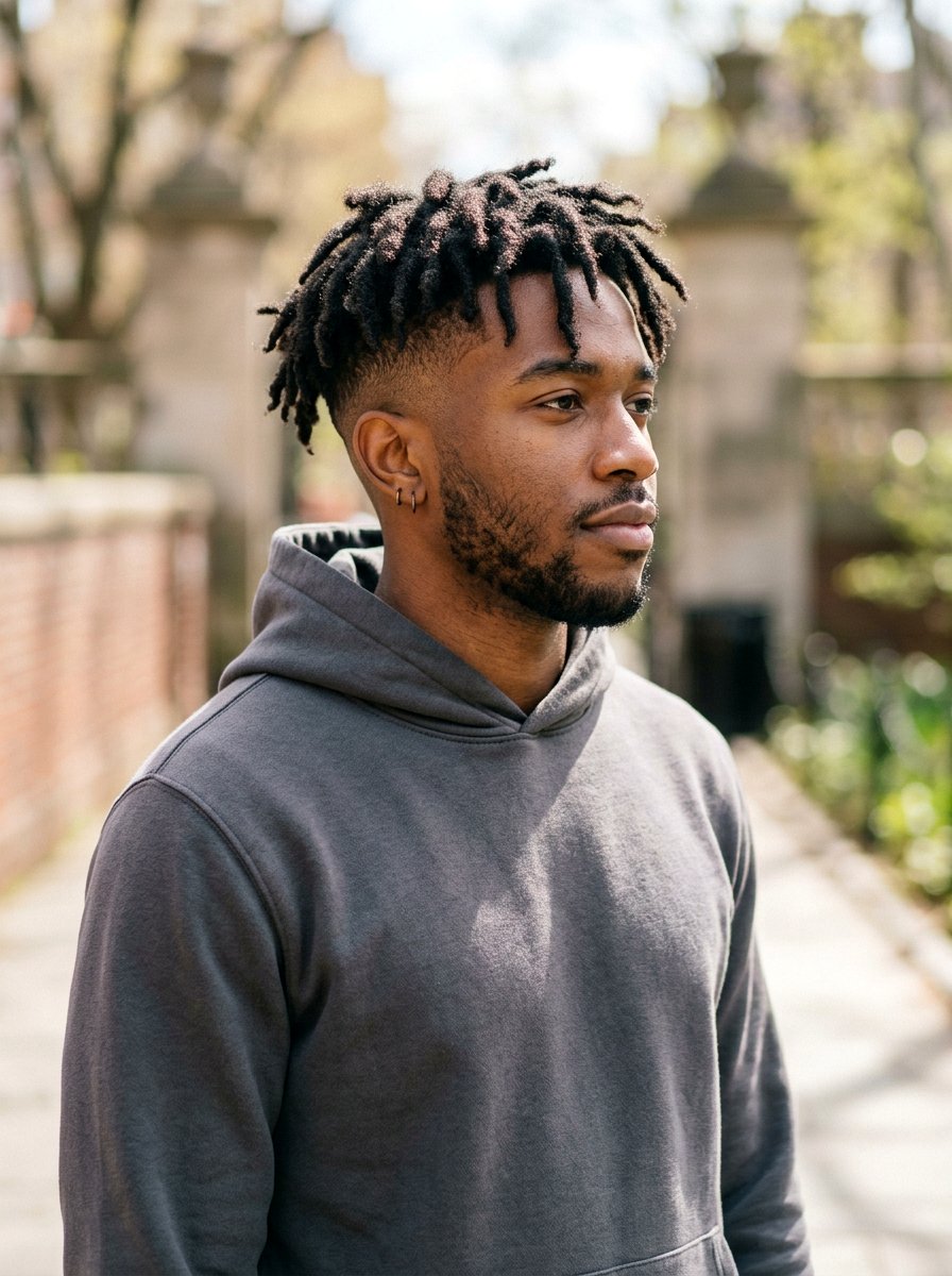 Freeform Starter Locs With Temple Fade - 20 starter locs with fade - 20 starter locs with fade