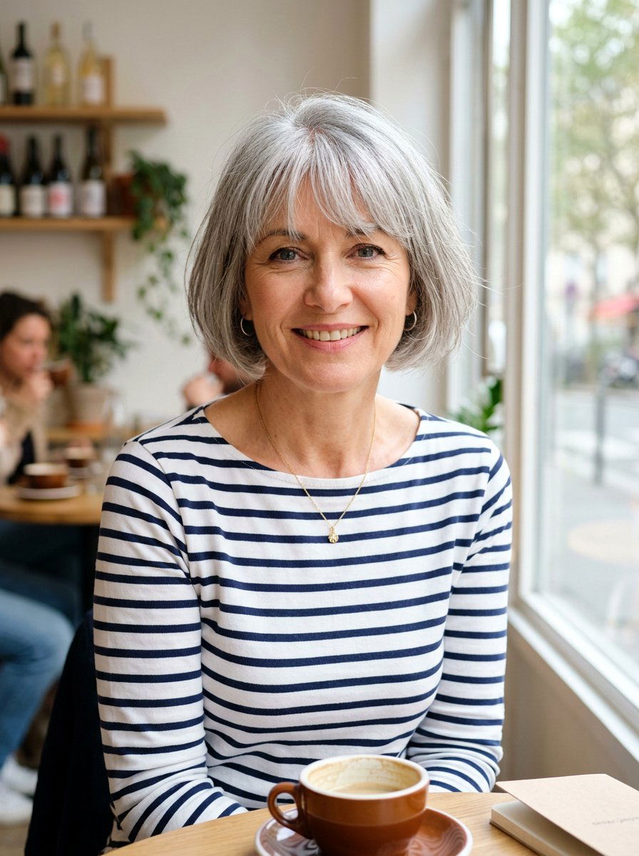 French Bob For Gray Hair - 20 elegant haircut for naturally gray hair - 20 elegant haircut for naturally gray hair