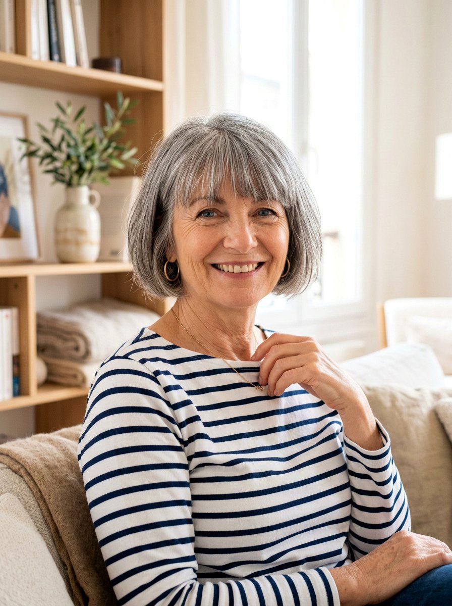 French Bob Haircut - 20 elegant haircut for women over 60 - 20 elegant haircut for women over 60
