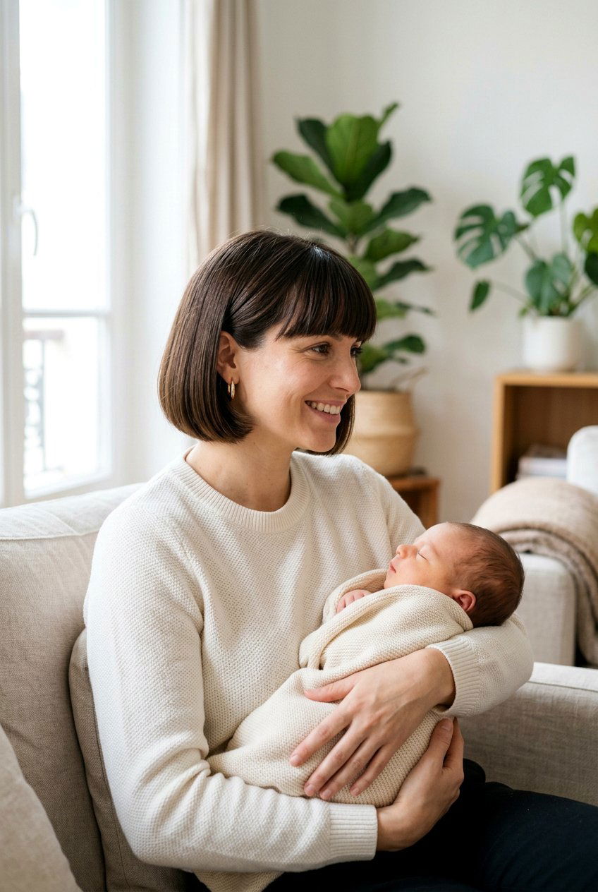 French Bob Postpartum Haircut - 20 postpartum haircuts for women - 20 postpartum haircuts for women