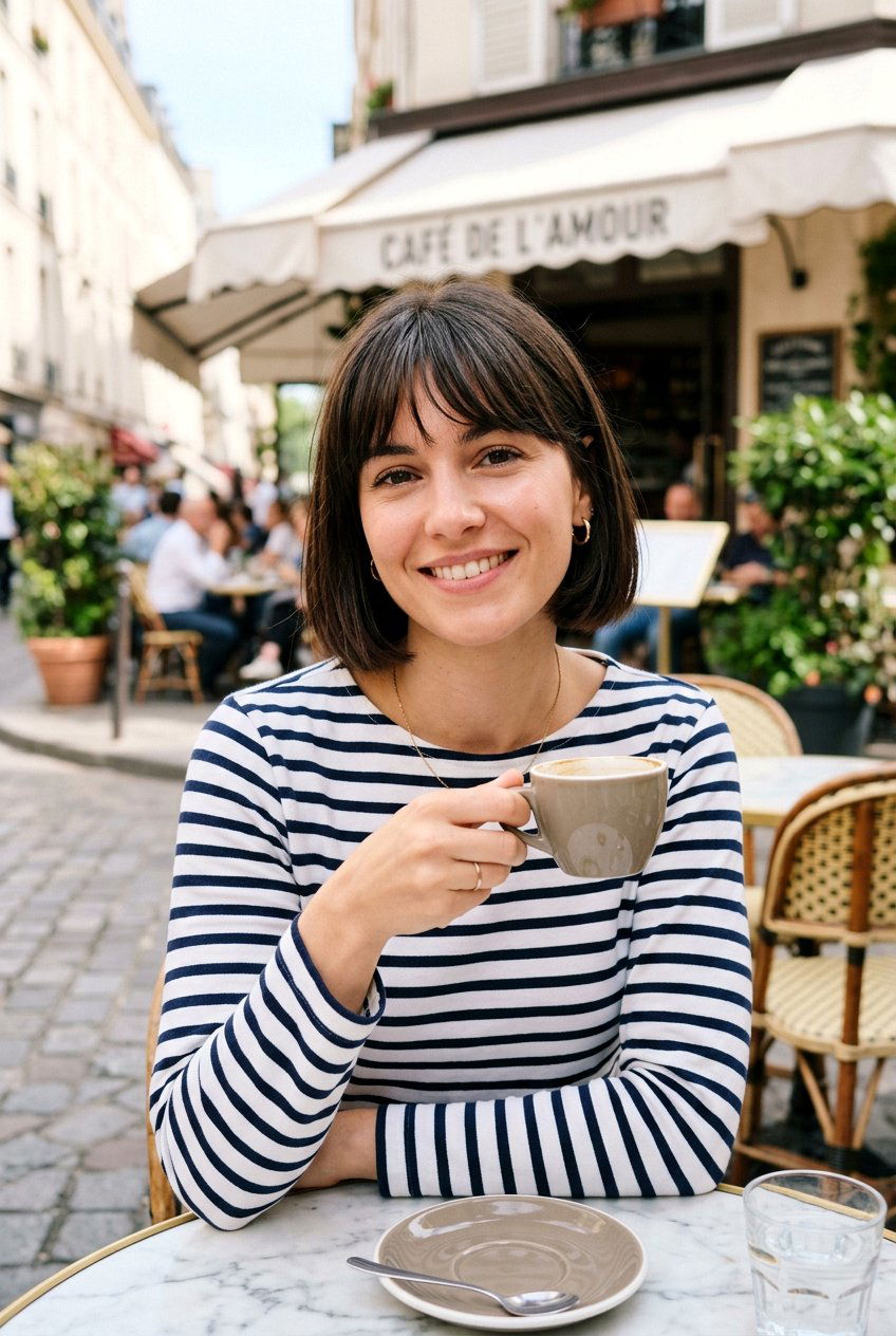 French Bob With Bangs - 20 bouncy hairstyle for fine hair women - 20 bouncy hairstyle for fine hair women