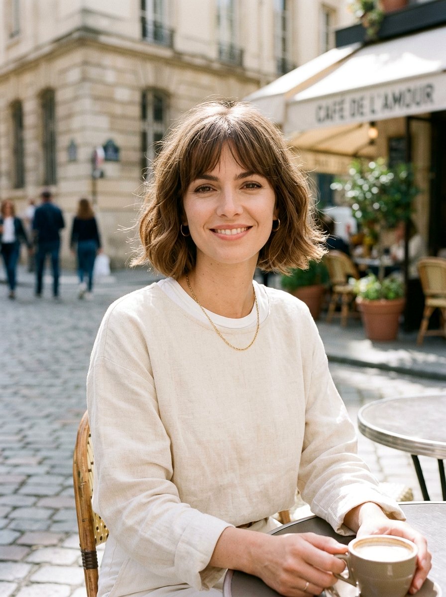 French Bob With Bangs - 20 polished short haircut for women - 20 polished short haircut for women
