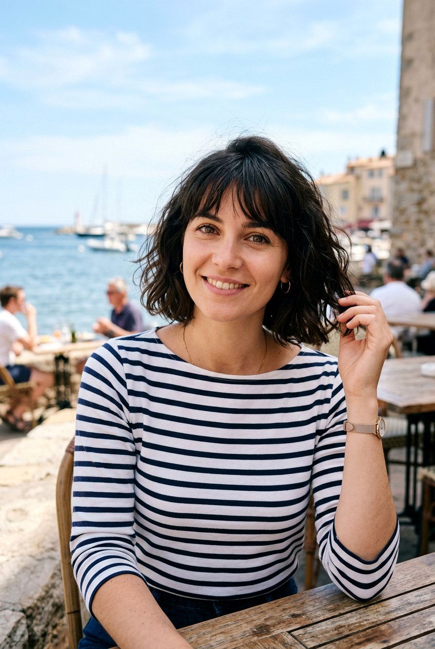 French Bob With Bangs - 20 wash and wear haircut for moms - 20 wash and wear haircut for moms