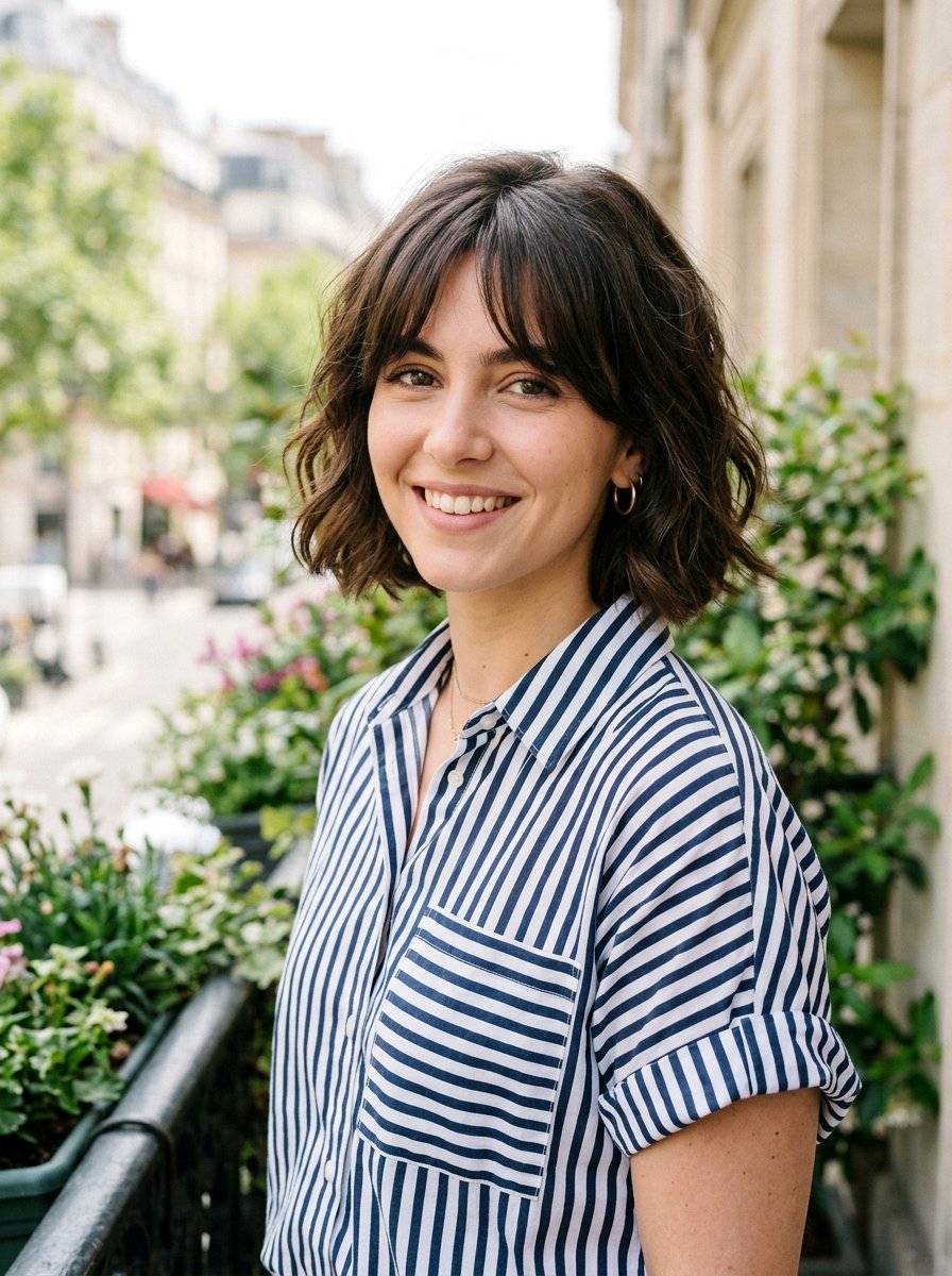 French Bob With Curtain Bangs - 20 spring curtain bangs ideas - 20 spring curtain bangs ideas