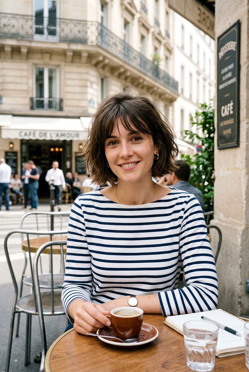 French Bob With Fringe - 20 haircut for postpartum regrowth - 20 haircut for postpartum regrowth