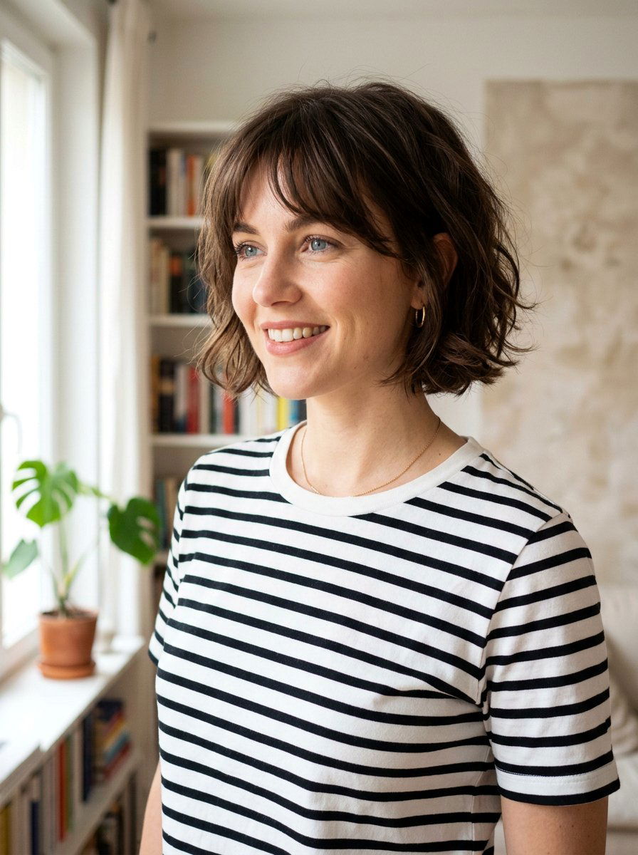 French Bob With Light Layers - 20 haircut to fix bulky triangle bob - 20 haircut to fix bulky triangle bob