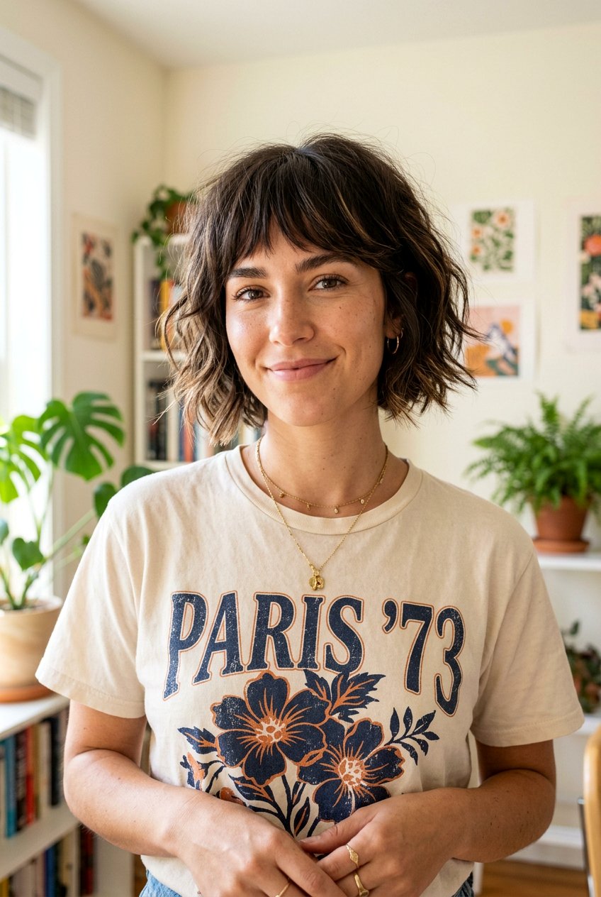 French Bob With Shaggy Fringe - 20 french bob with fringe - 20 french bob with fringe