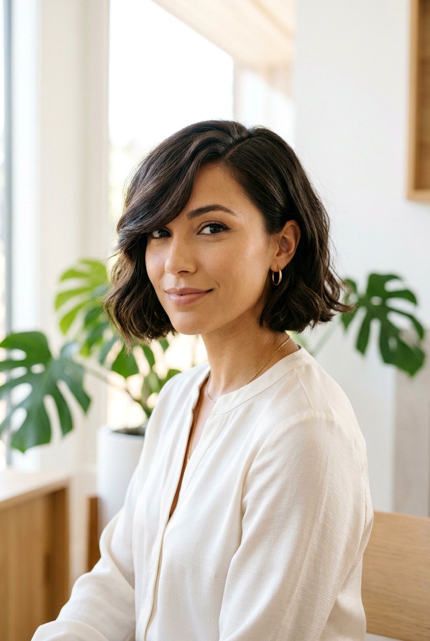 French Bob With Side Fringe - 20 french bob with fringe - 20 french bob with fringe