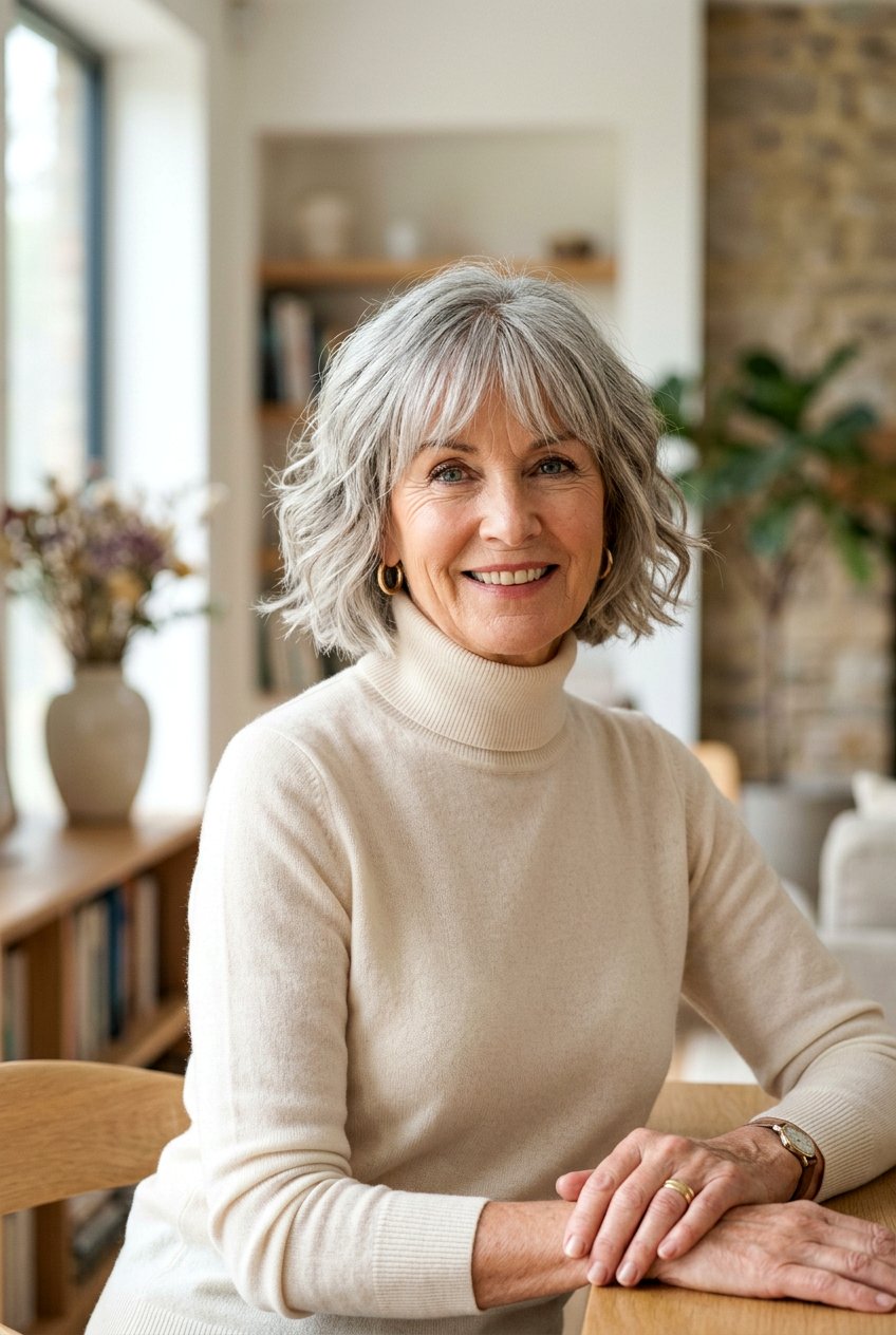 French Bob With Soft Bangs - 20 bob haircut with soft fringe for older women - 20 bob haircut with soft fringe for older women