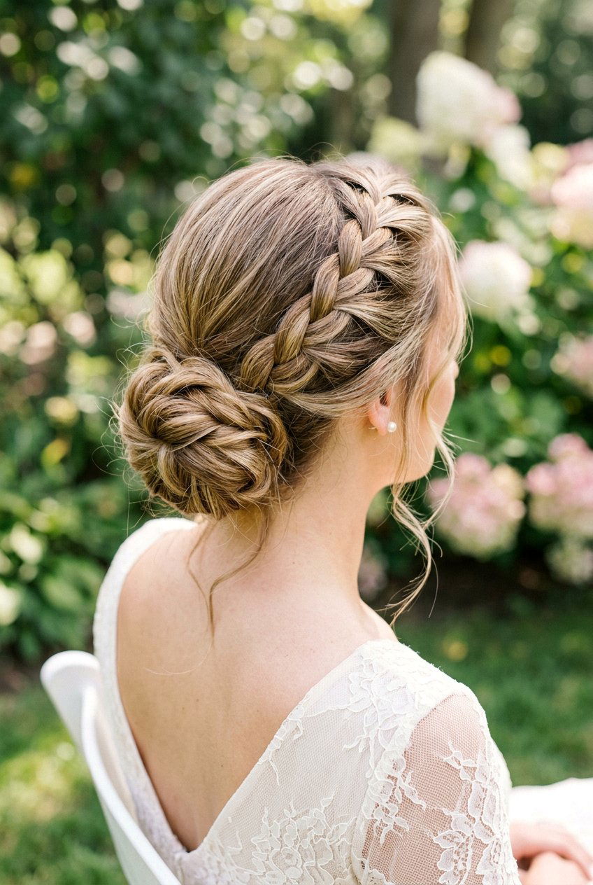 French Braid Bun - 20 braided bun hairstyles - 20 braided bun hairstyles