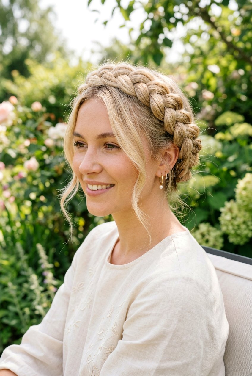 French Braid Crown - 20 classy hairstyles for women - 20 classy hairstyles for women