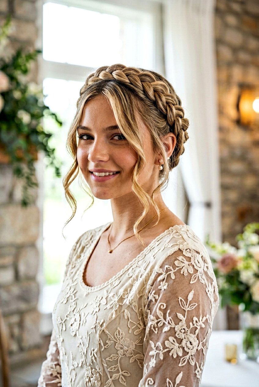 French Braid Crown - 20 birthday hairstyle for teenage girls - 20 birthday hairstyle for teenage girls