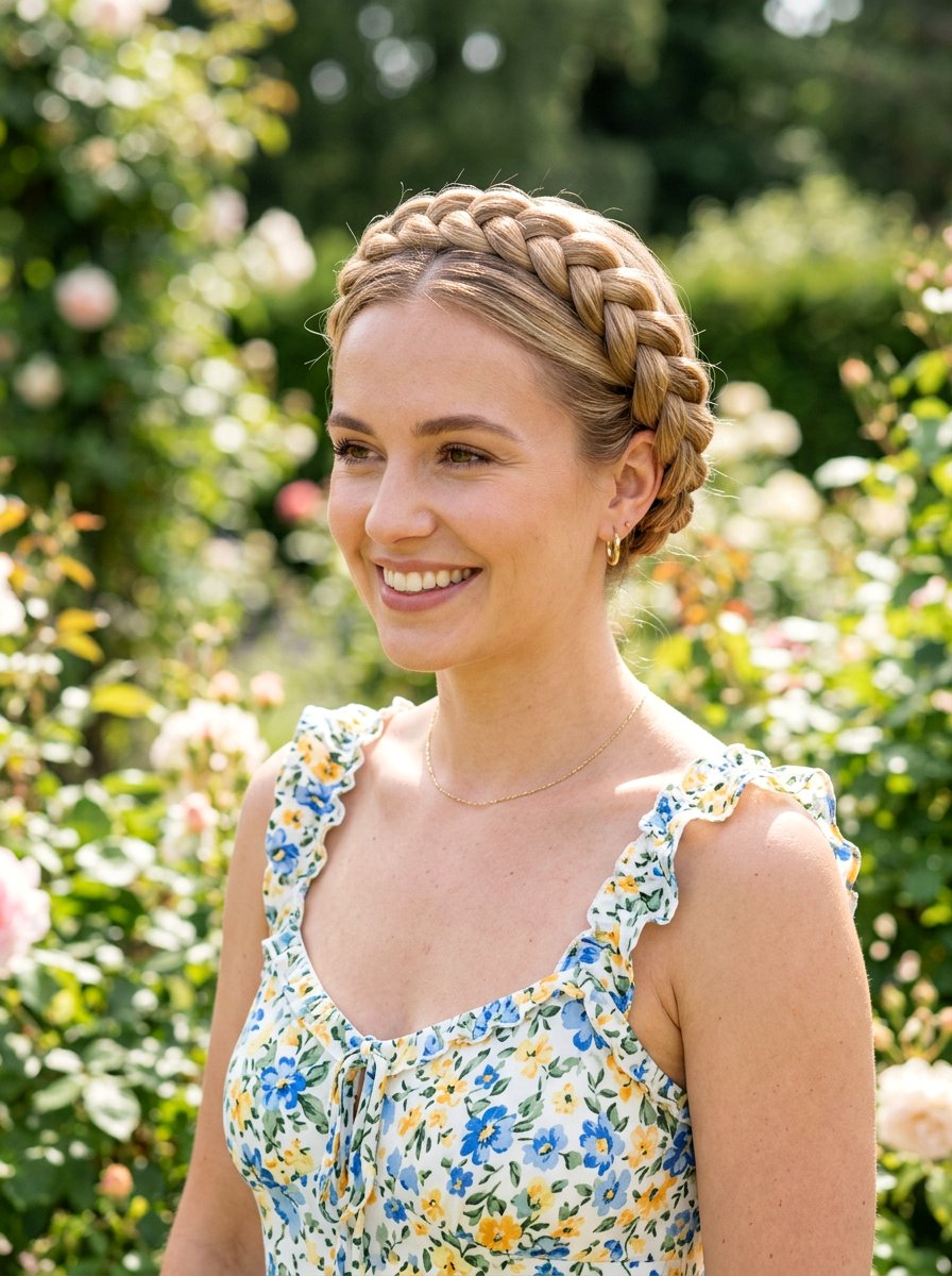 French Braid Crown - 20 humidity proof braid hairstyle - 20 humidity proof braid hairstyle