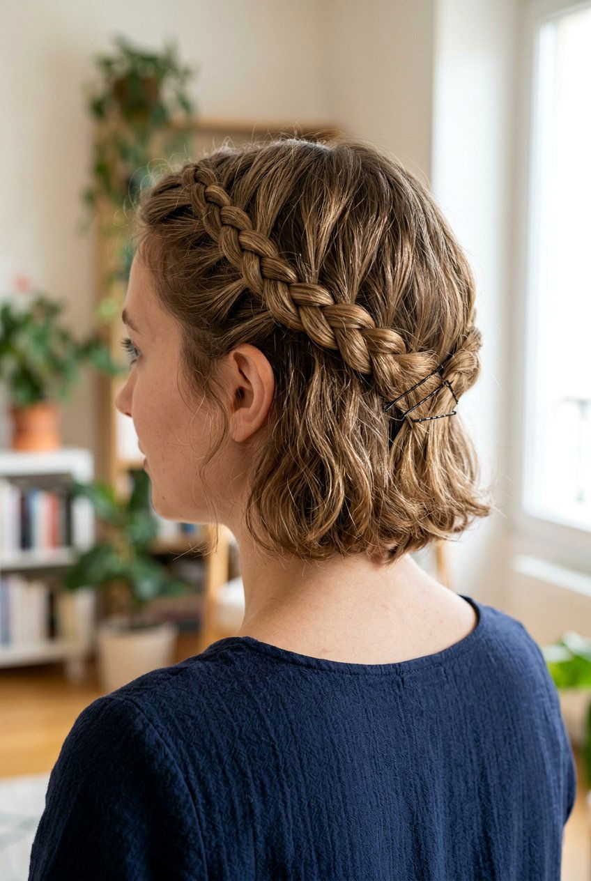 French Braid Crown On Short Hair - 20 homecoming hairstyle with braid crown - 20 homecoming hairstyle with braid crown